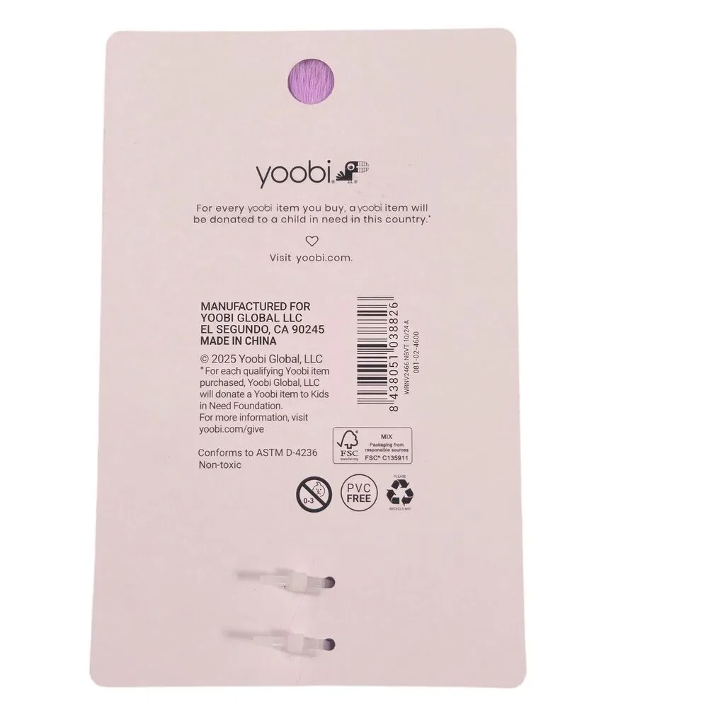 Yoobi Set of 4 Pom Pom Silly Faces Pens Purple Novelty Stationery New